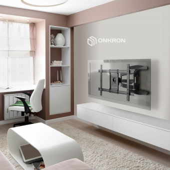 Кронштейн для телевизора Onkron M6L черный 40"-75" макс.45.5кг настенный поворот и наклон - купить недорого с доставкой в интернет-магазине