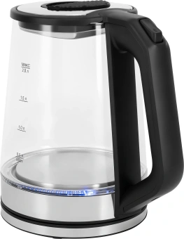 Чайник электрический Vitek VT-WK1081 2л. 1900Вт черный/серебристый корпус: стекло - купить недорого с доставкой в интернет-магазине
