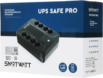 Источник бесперебойного питания Smartwatt Safe Pro 800 480Вт 800ВА черный - купить недорого с доставкой в интернет-магазине