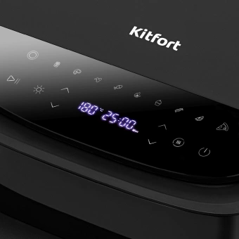 Аэрогриль Kitfort КТ-2289 4л 2200Вт черный/серебристый - купить недорого с доставкой в интернет-магазине