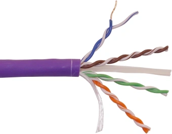 Кабель информационный Lanmaster LAN-6EUTP-HFLT-VI кат.6 UTP 4 пары 23AWG LSZH внутренний 305м фиолетовый - купить недорого с доставкой в интернет-магазине
