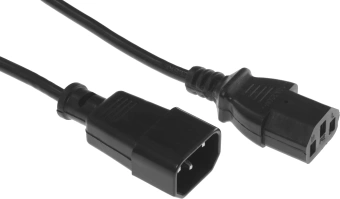 Кабель-удлинитель Buro IEC C13 IEC C14 3м (AN23-1008-3) черный (пакет) - купить недорого с доставкой в интернет-магазине