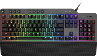 Клавиатура Lenovo Legion K500 RGB механическая черный USB Multimedia for gamer LED (подставка для запястий) - купить недорого с доставкой в интернет-магазине