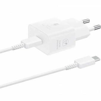 Сетевое зар./устр. Samsung 25W 3A (PD) USB Type-C белый (EP-T2510XWEGEU) - купить недорого с доставкой в интернет-магазине