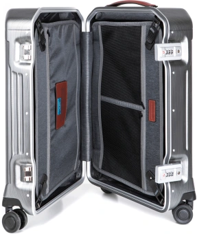 Чемодан Piquadro PQ-LM (BV4425PQLM/NCU) 40x55x20см 37л. 3.46кг. поликарбонат/натур.кожа темно-серый - купить недорого с доставкой в интернет-магазине