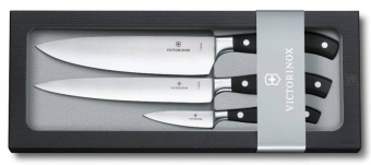 Набор ножей кухон. Victorinox Grand Maitre Chefs (7.7243.3) компл.:3предм. черный подар.коробка - купить недорого с доставкой в интернет-магазине