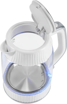 Чайник электрический Vitek VT-WK1059 1.7л. 2200Вт белый корпус: стекло/пластик - купить недорого с доставкой в интернет-магазине