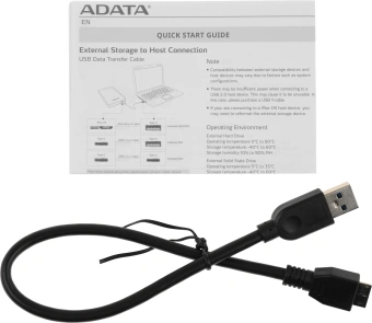 Жесткий диск A-Data USB 3.0 4TB AHD650-4TU31-CBK HD650 DashDrive Durable 2.5" черный - купить недорого с доставкой в интернет-магазине