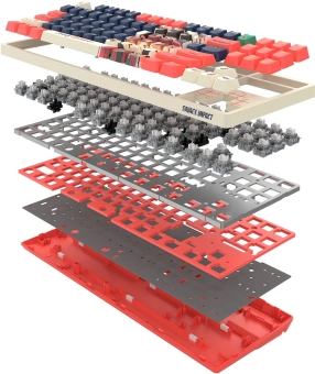 Клавиатура A4Tech Bloody AT87 Proxy Boom механическая бежевый/красный USB for gamer LED (AT87) - купить недорого с доставкой в интернет-магазине