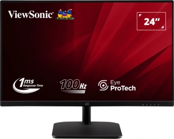 Монитор ViewSonic 23.8" VA2432-MHD-3 черный IPS LED 16:9 HDMI M/M матовая 250cd 178гр/178гр 1920x1080 100Hz VGA DP FHD 2.7кг - купить недорого с доставкой в интернет-магазине