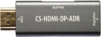 Переходник аудио-видео Cactus CS-HDMI-DP-ADR HDMI (m)/DisplayPort (f) 5м. позолоч.конт. серый - купить недорого с доставкой в интернет-магазине