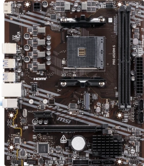 Материнская плата MSI PRO A520M-S Soc-AM4 AMD A520 2xDDR4 mATX AC`97 8ch(7.1) GbLAN RAID+HDMI - купить недорого с доставкой в интернет-магазине