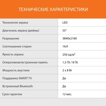 Телевизор LED SunWind 55" SUN-LED55XU401 Яндекс.ТВ Frameless черный 4K Ultra HD 60Hz DVB-T DVB-T2 DVB-C DVB-S DVB-S2 USB WiFi Smart TV - купить недорого с доставкой в интернет-магазине