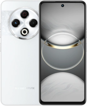Смартфон Tecno Spark 30 256Gb 8Gb серебристый моноблок 3G 4G 2Sim 6.78" 1080x2436 Android 14 64Mpix 802.11 a/b/g/n/ac NFC GPS GSM900/1800 GSM1900 TouchSc Protect VidConf FM A-GPS microSD max1024Gb - купить недорого с доставкой в интернет-магазине