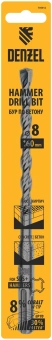 Бур Denzel 705012 по бетону Д=8мм Дл=160мм (1пред.) для перфораторов - купить недорого с доставкой в интернет-магазине