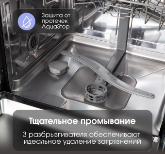 Посудомоечная машина встраив. Zigmund & Shtain DW 307.6 2100Вт полноразмерная инвертер - купить недорого с доставкой в интернет-магазине