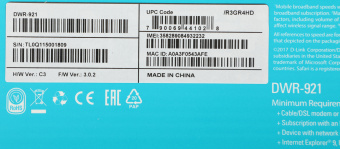 Роутер беспроводной D-Link DWR-921 N300 10/100/1000BASE-TX черный - купить недорого с доставкой в интернет-магазине