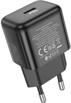 Сетевое зар./устр. Hoco N32 Glory Black 30W (PD+QC+AFC) USB-C универсальное черный - купить недорого с доставкой в интернет-магазине