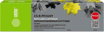 Картридж перезаправляемый струйный Cactus CS-R-PFI320Y PFI-320Y желтый для Canon imagePrograf TM-200/200MFP/205/300/300MFP/305/250/255/350/355 без чипа - купить недорого с доставкой в интернет-магазине