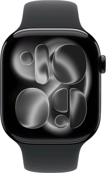 Смарт-часы Apple Watch Series 11 A3333 46мм OLED корп.черный Sport Band рем.черный разм.брасл.:M/L (MEUX4LW/A) - купить недорого с доставкой в интернет-магазине