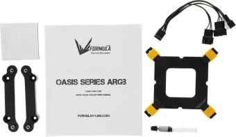 Система водяного охлаждения Formula Oasis L360 ARGB Soc-AM5/AM4/1200/2066/1700/1851 черный 4-pin 1-27dB Al+Cu 360W Ret (OASIS L360 ARGB BK) - цена, купить или заказать с доставкой в интернет-магазине Система водяного охлаждения Formula Oasis L360 ARGB Soc-AM5/AM4/1200/2066/1700/1851 черный 4-pin 1-27dB Al+Cu 360W Ret (OASIS L360 ARGB BK) - купить недорого с доставкой в интернет-магазине