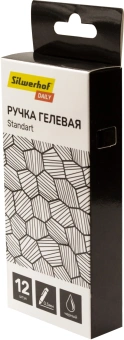 Набор ручек гелев. автоматическая Silwerhof Daily NG Standart d=0.5мм черн. черн. кор.карт. (12шт) линия 0.3мм - купить недорого с доставкой в интернет-магазине