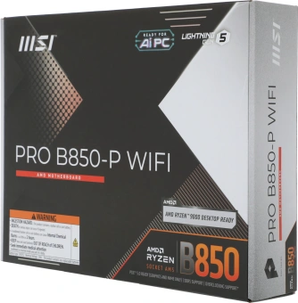 Материнская плата MSI PRO B850-P WIFI  Socket AM5 AMD B850 4xDDR5 ATX AC`97 8ch(7.1) 5Gigabit RAID+HDMI - купить недорого с доставкой в интернет-магазине