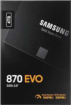Накопитель SSD Samsung SATA-III 4TB MZ-77E4T0BW 870 EVO 2.5" - купить недорого с доставкой в интернет-магазине