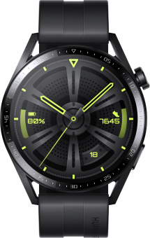 Смарт-часы Huawei Watch GT 3 JPT-B29 46мм 1.43" AMOLED корп.черный рем.черный разм.брасл.:140-210мм (55028464) - купить недорого с доставкой в интернет-магазине