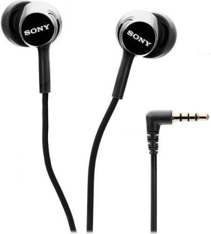 Гарнитура вкладыши Sony MDR-EX155AP 1.2м черный проводные в ушной раковине (MDR-EX155APB) - купить недорого с доставкой в интернет-магазине