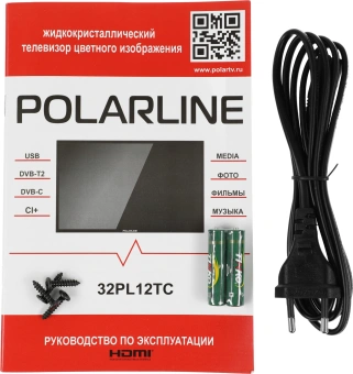Телевизор LED PolarLine 32" 32PL12TC черный HD 50Hz DVB-T DVB-T2 DVB-C (RUS) - купить недорого с доставкой в интернет-магазине