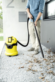 Строительный пылесос Karcher WD 3 Battery Set *EU-II 300Вт (уборка: сухая/влажная/выдув/сбор воды) желтый - купить недорого с доставкой в интернет-магазине