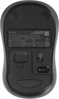 Мышь Logitech M186 черный/серый оптическая 1000dpi беспров. USB для ноутбука 2but (910-004131) - купить недорого с доставкой в интернет-магазине