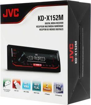 Автомагнитола JVC KD-X152M 1DIN 4x50Вт RDS - купить недорого с доставкой в интернет-магазине