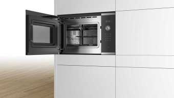 Микроволновая печь Bosch BEL554MS0 25л. 900Вт черный/нержавеющая сталь (встраиваемая) - купить недорого с доставкой в интернет-магазине