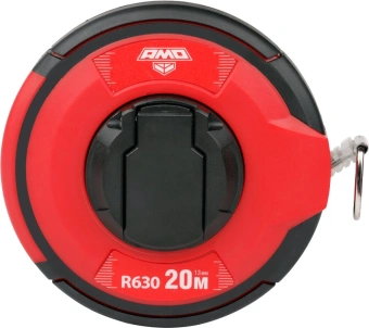Рулетка строительная Amo R630 дл.полотна 20м изм.шкала в см зацеп простой красный/черный (851605) - купить недорого с доставкой в интернет-магазине