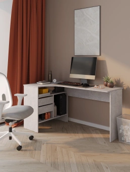 Стол для компьютера Сокол СПм-25 Л столешница ЛДСП бетон 145x74x81см (00-00011530) - купить недорого с доставкой в интернет-магазине