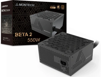 Блок питания Montech ATX 550W Beta 2 80+ bronze (20+4pin) APFC 120mm fan 4xSATA RTL - купить недорого с доставкой в интернет-магазине