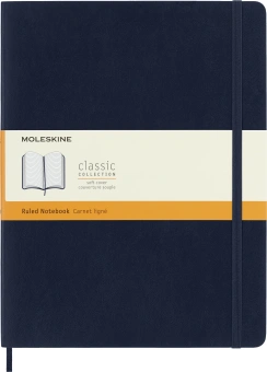 Блокнот Moleskine CLASSIC SOFT QP621B20 XLarge 190х250мм 192стр. линейка мягкая обложка синий сапфир - купить недорого с доставкой в интернет-магазине