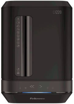 Шредер Fellowes PowerShred LX220 черный (секр.P-4) фрагменты 20лист. 30лтр. скрепки скобы пл.карты - купить недорого с доставкой в интернет-магазине