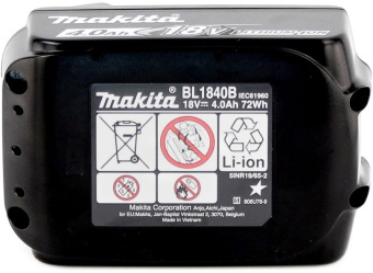 Батарея аккумуляторная Makita BL1840B LXT 18В 4Ач Li-Ion (632G58-9) - купить недорого с доставкой в интернет-магазине