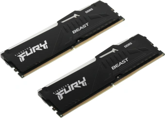 Память DDR5 2x16GB 5200MHz Kingston KF552C40BBAK2-32 Fury Beast RGB RTL Gaming PC5-41600 CL40 DIMM 288-pin 1.25В single rank с радиатором Ret - купить недорого с доставкой в интернет-магазине