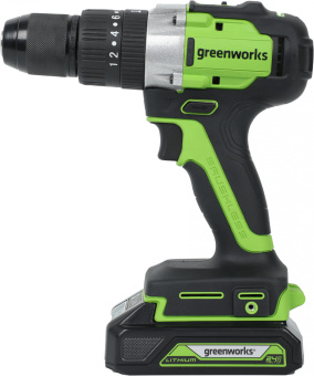 Дрель-шуруповерт Greenworks GD24DD60K2 аккум. патрон:быстрозажимной (кейс в комплекте) (3704107UA) - купить недорого с доставкой в интернет-магазине