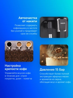 Кофемашина Philips EP3321/40 1500Вт черный - купить недорого с доставкой в интернет-магазине