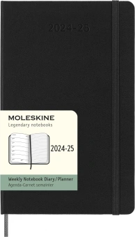 Еженедельник Moleskine ACADEMIC WKNT Large 130х210мм датир.18мес 208стр. черный - купить недорого с доставкой в интернет-магазине