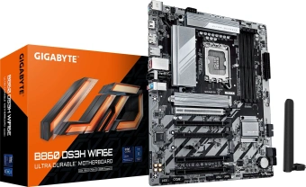 Материнская плата Gigabyte B860 DS3H WIFI6E Soc-1851 Intel B860 4xDDR5 ATX AC`97 8ch(7.1) 2.5Gg RAID+HDMI+DP - купить недорого с доставкой в интернет-магазине
