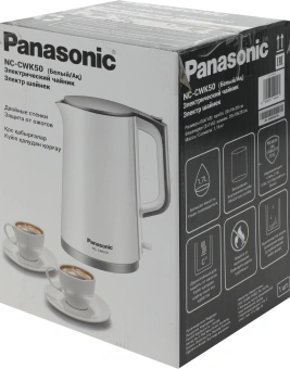 Чайник электрический Panasonic NC-CWK50 1.7л. 1500Вт белый корпус: пластик - купить недорого с доставкой в интернет-магазине