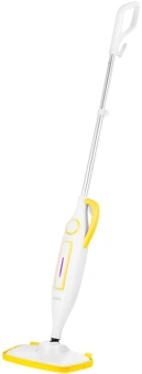 Швабра паровая Kitfort КТ-1097 1250Вт белый/желтый - купить недорого с доставкой в интернет-магазине