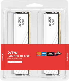 Память DDR5 2x16GB 6000MHz A-Data AX5U6000C3416G-DTLABRWH XPG Lancer RGB RTL PC5-48000 CL34 DIMM 288-pin 1.35В kit dual rank с радиатором Ret - купить недорого с доставкой в интернет-магазине