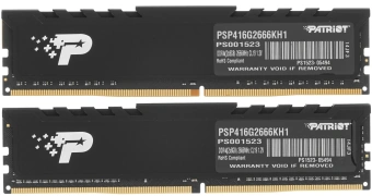 Память DDR4 2x8GB 2666MHz Patriot PSP416G2666KH1 Signature Premium RTL PC4-21300 CL19 DIMM 288-pin 1.2В kit single rank с радиатором Ret - купить недорого с доставкой в интернет-магазине